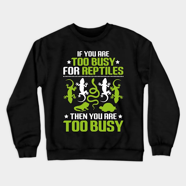 Reptile Snakes Reptiles Lizard Iguana Pet Crewneck Sweatshirt by Krautshirts